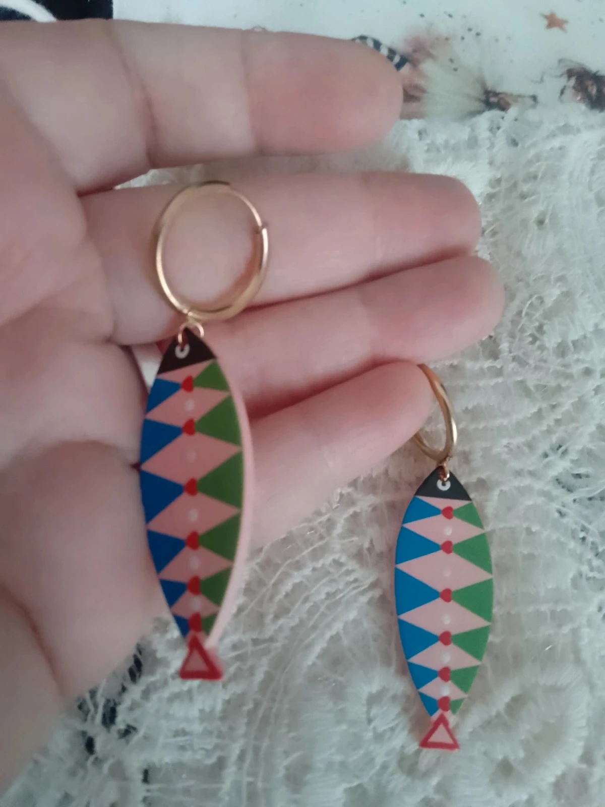 Fish hoop earrings – photo 2